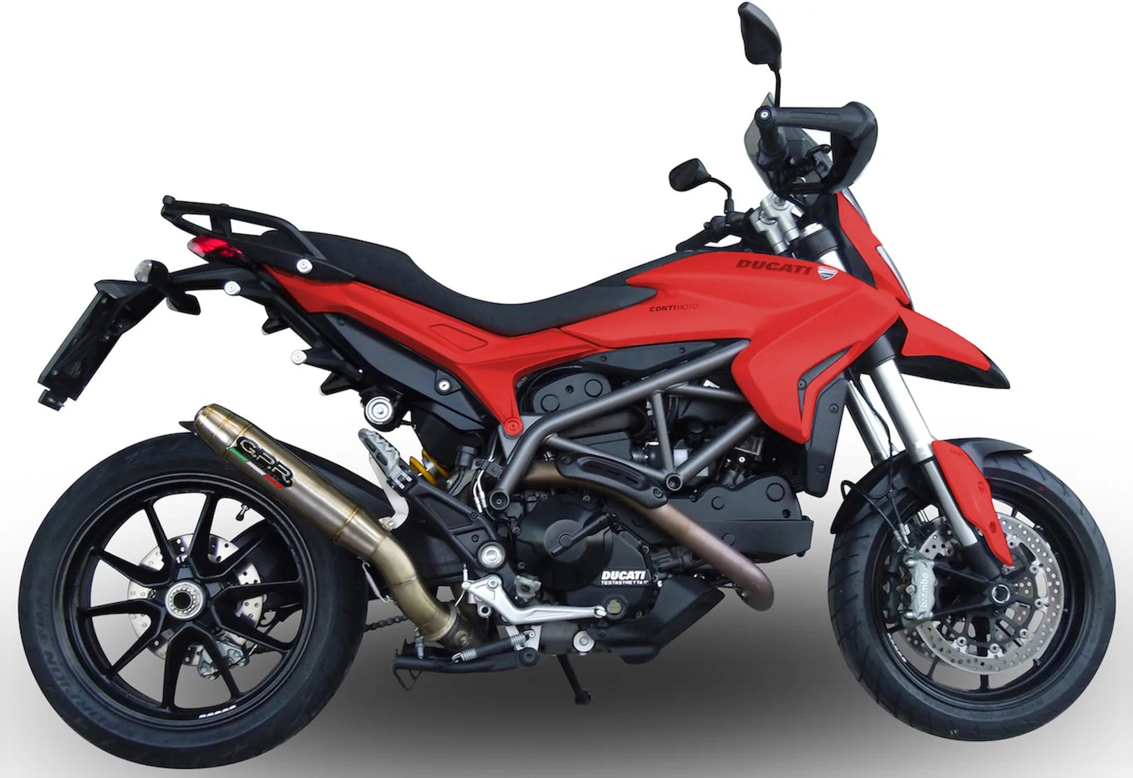 Terminale Di Scarico Con Omologazione Suono Deeptone Acciaio - Gpr Compatibile Con Ducati Hyperstrada 821 (2013-2016)