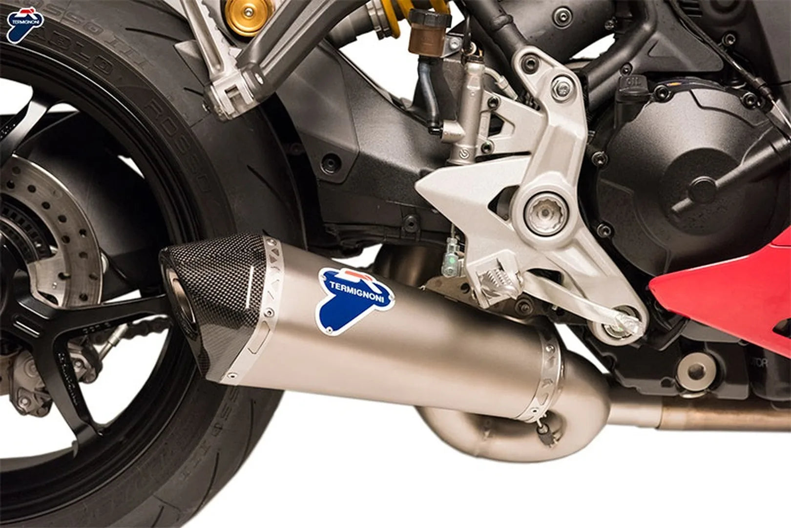 Terminale Di Scarico Senza Omologazione Suono Scream Titanio Coppa Carbonio - Termignoni Compatibile Con Ducati Superspor T 939 (2016-2020)