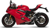 Doppio Terminale Di Scarico Senza Omologazione Suono Titanio Nero Coppa Alluminio - Termignoni Compatibile Con Ducati Panigale V4 S (2018-2021)