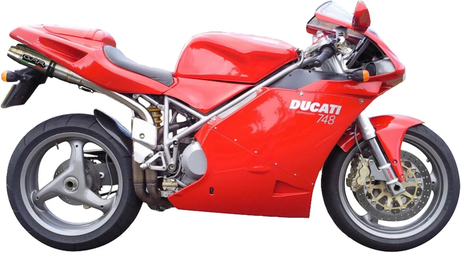 Doppio Terminale Di Scarico Con Omologazione Suono Deeptone Acciaio - Gpr Compatibile Con Ducati 748 - S - Sp - Sps - R - Rs (1995-2002)