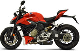 Doppio Terminale Di Scarico Senza Omologazione Suono Titanio Nero Coppa Alluminio - Termignoni Compatibile Con Ducati Streetfighter V4 (2020-2021)