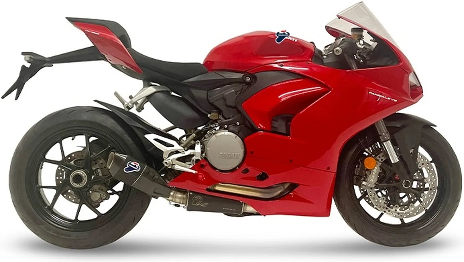 Terminale Di Scarico Senza Omologazione Suono Titanio Coppa Carbonio - Termignoni Compatibile Con Ducati Panigale 950 V2 (2021-2023)