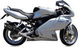 Doppio Terminale Di Scarico Con Omologazione Suono Furore Alluminio Nero - Gpr Compatibile Con Ducati Super Sport 620 S (2003-2004)
