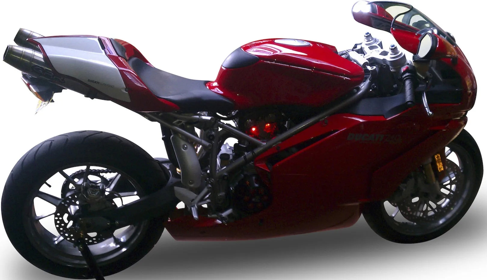 Doppio Terminale Di Scarico Con Omologazione Suono Deeptone Acciaio - Gpr Compatibile Con Ducati 749 (2003-2007)
