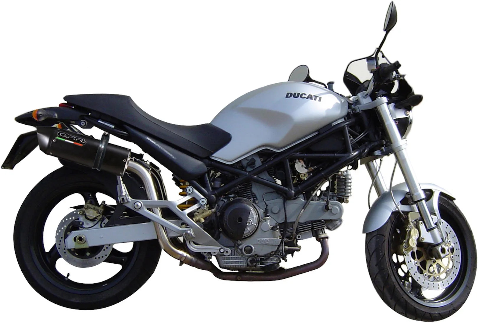 Doppio Terminale Di Scarico Con Omologazione Suono Furore Alluminio Nero - Gpr Compatibile Con Ducati Monster 1000 (2003-2005)