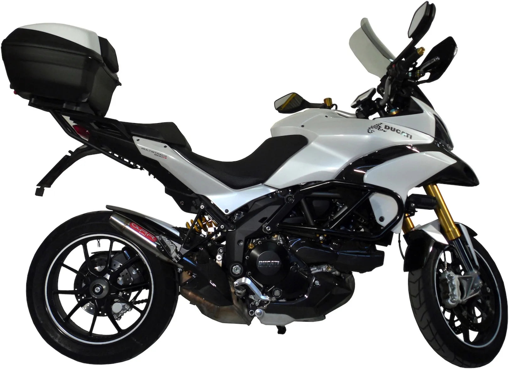 Terminale Di Scarico Catalizzato E Con Omologazione Suono Deeptone Acciaio - Gpr Compatibile Con Ducati Multistrada 1200 (2010-2014)