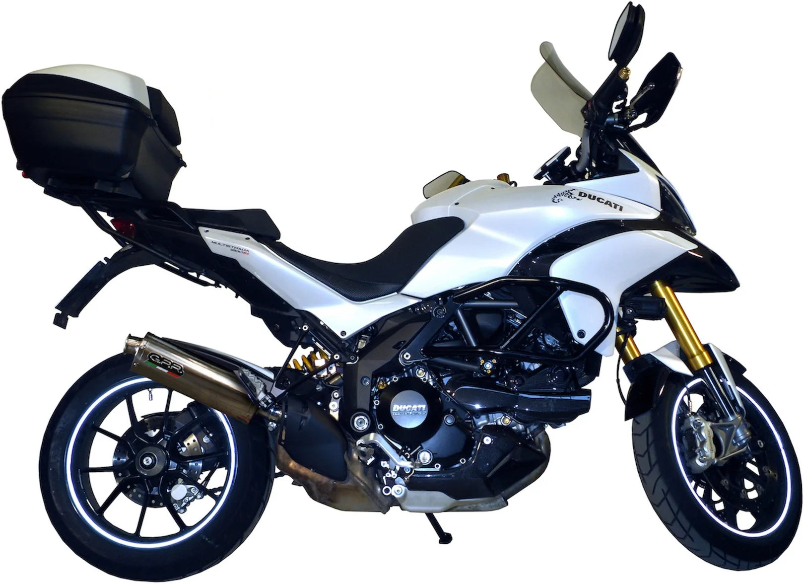 Terminale Di Scarico Catalizzato E Con Omologazione Suono Trioval Acciaio - Gpr Compatibile Con Ducati Multistrada 1200 (2010-2014)
