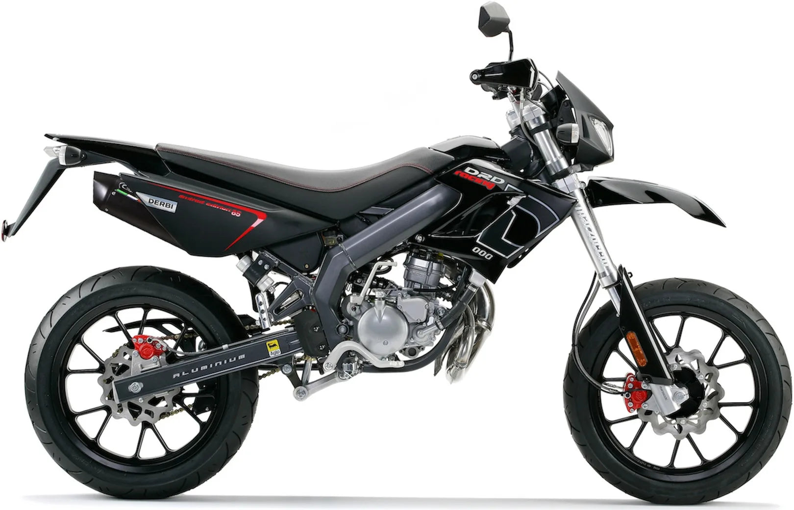 Terminale Di Scarico Con Omologazione Suono Furore Alluminio Nero - Gpr Compatibile Con Derbi Senda Drd 125 R - Sm (2009-2013)
