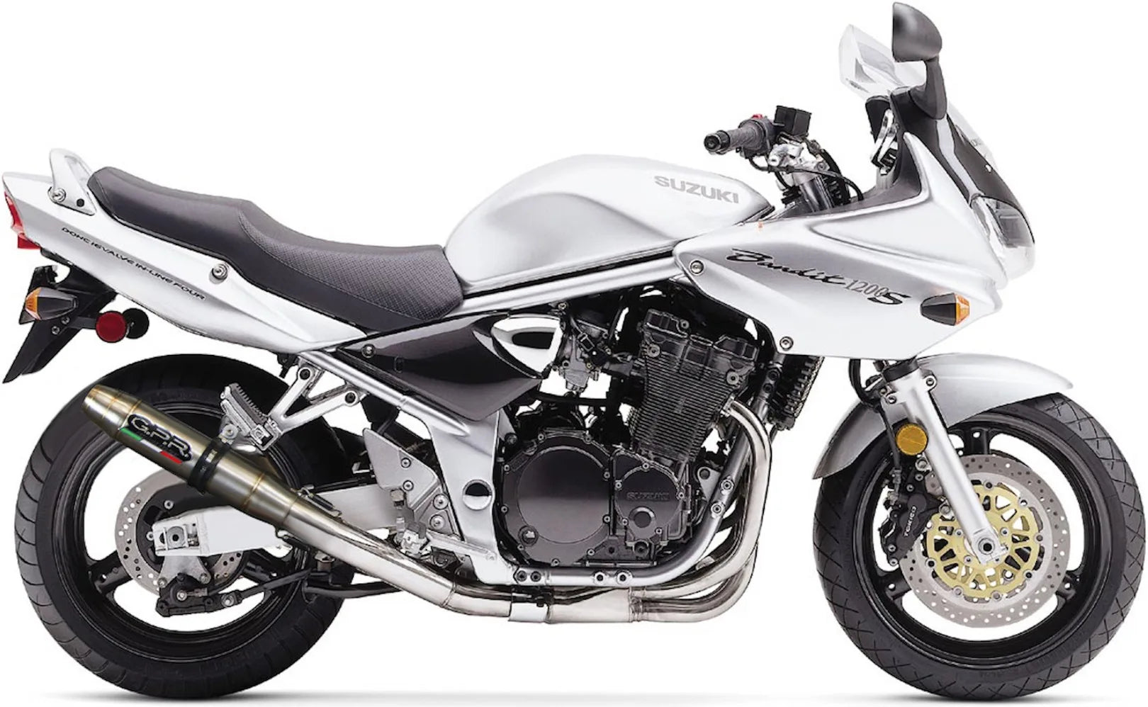 Terminale Di Scarico Con Omologazione Suono Deeptone Acciaio - Gpr Compatibile Con Suzuki Gsf 1200 Bandit - S (2005-2006)