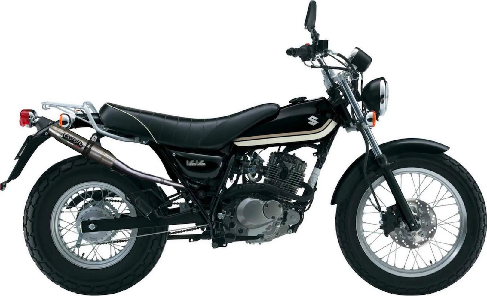 Terminale Di Scarico Catalizzato E Con Omologazione Suono Deeptone Acciaio - Gpr Compatibile Con Suzuki Rv 125 Van (2003-2017)