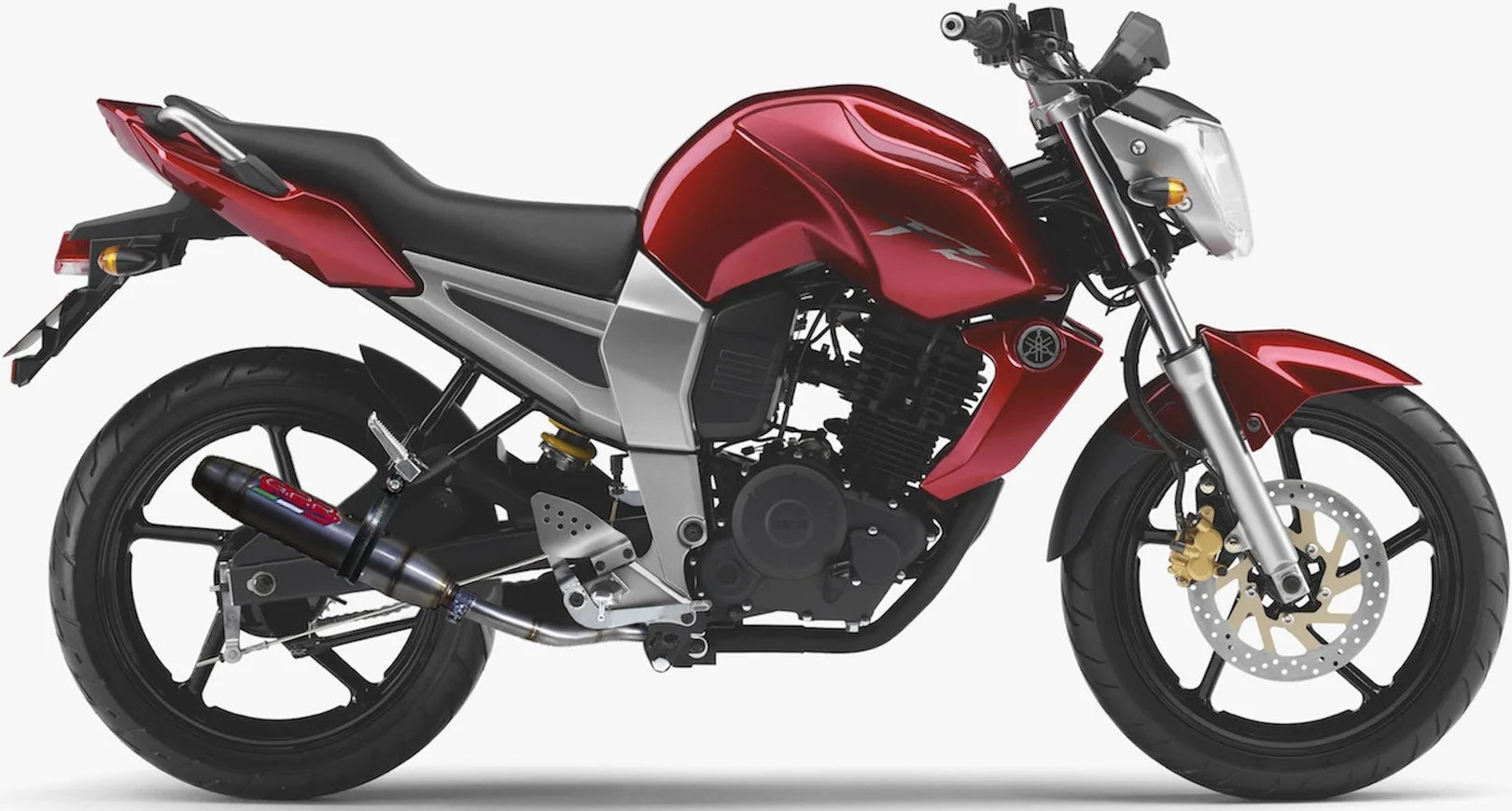 Impianto Di Scarico Completo Non Catalizzato E Con Omologazione Suono Deeptone Acciaio - Gpr Compatibile Con Yamaha Fz-16 Byson 160 (2010)