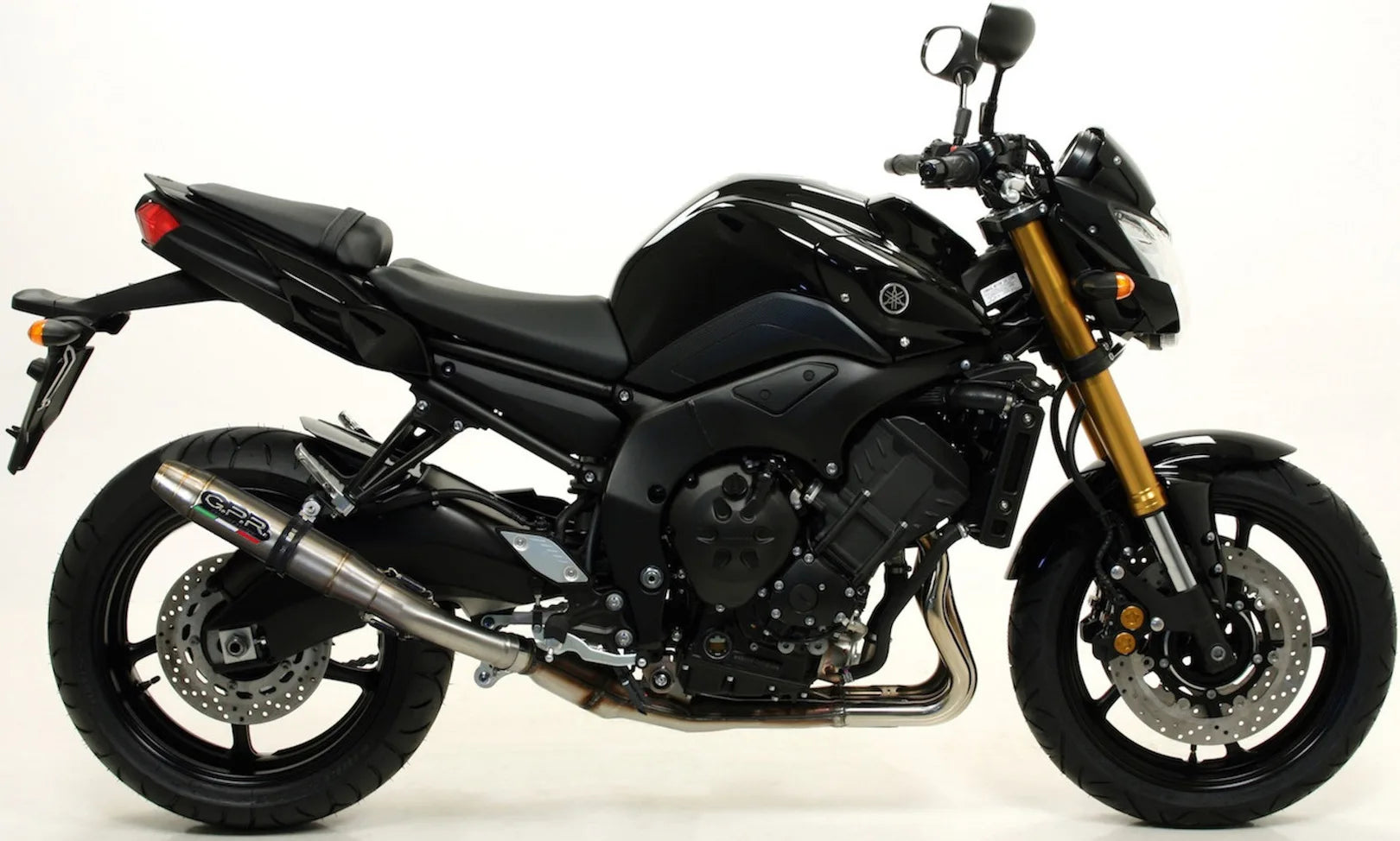 Terminale Di Scarico Con Omologazione Suono Deeptone Acciaio - Gpr Compatibile Con Yamaha Fz-8 (2010-2016)