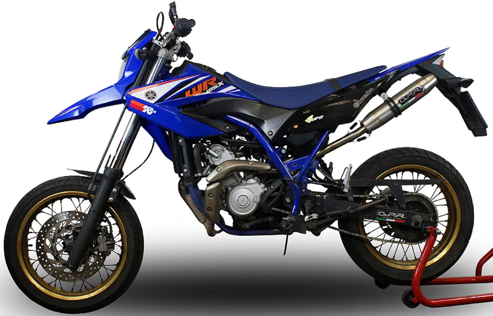 Terminale Di Scarico Con Omologazione Suono Deeptone Acciaio - Gpr Compatibile Con Yamaha Wr 125 X (2009-2014)