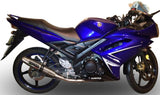 Impianto Di Scarico Completo Non Catalizzato E Con Omologazione Suono Deeptone Acciaio - Gpr Compatibile Con Yamaha X1R 135 (2005-2012)