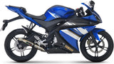 Impianto Di Scarico Completo Non Catalizzato E Con Omologazione Suono Deeptone Acciaio - Gpr Compatibile Con Yamaha Yzf-R 125 Ie (2014-2016)