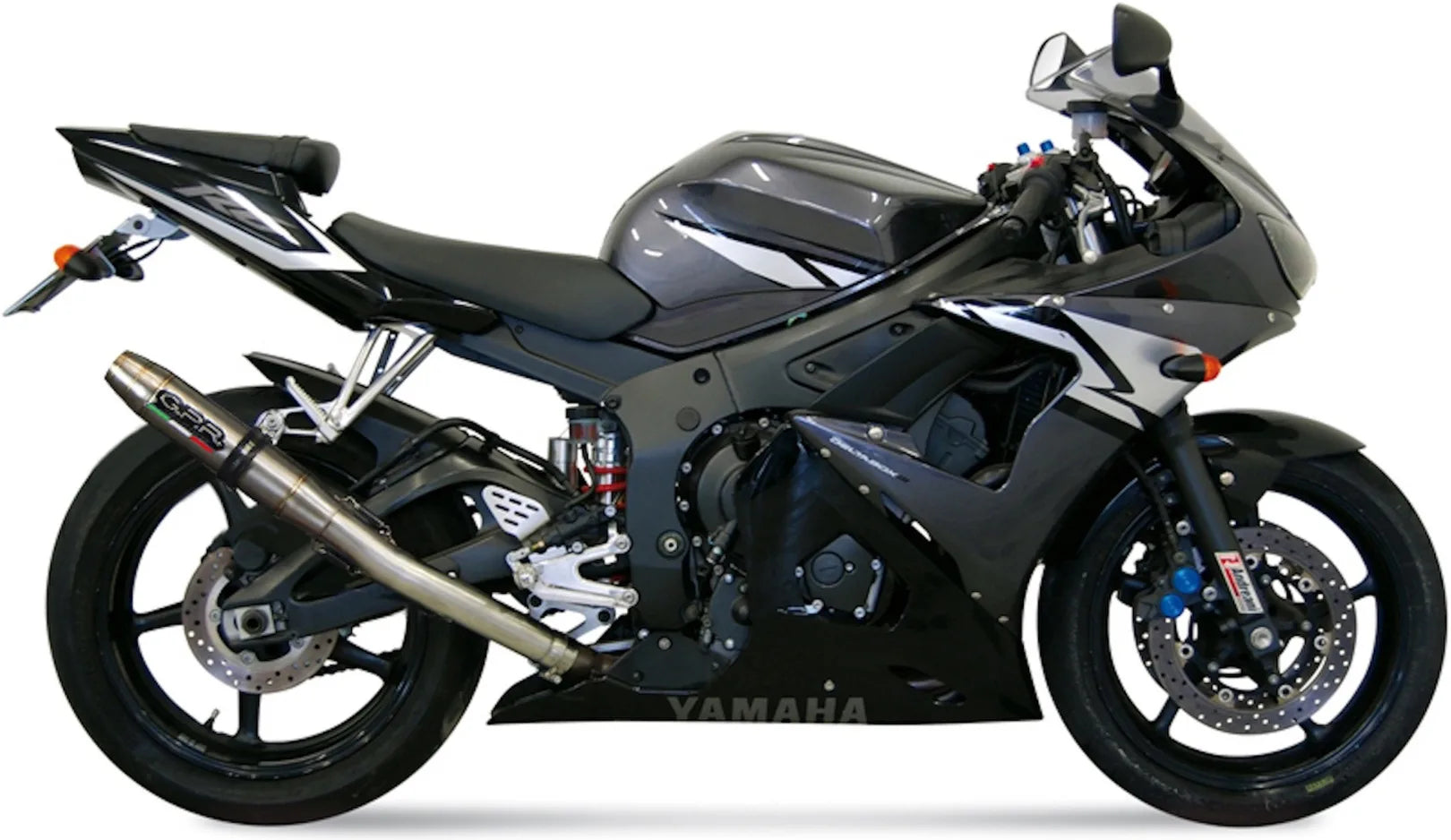 Terminale Di Scarico Con Omologazione Suono Deeptone Acciaio - Gpr Compatibile Con Yamaha Yzf-R6 (2003-2005)