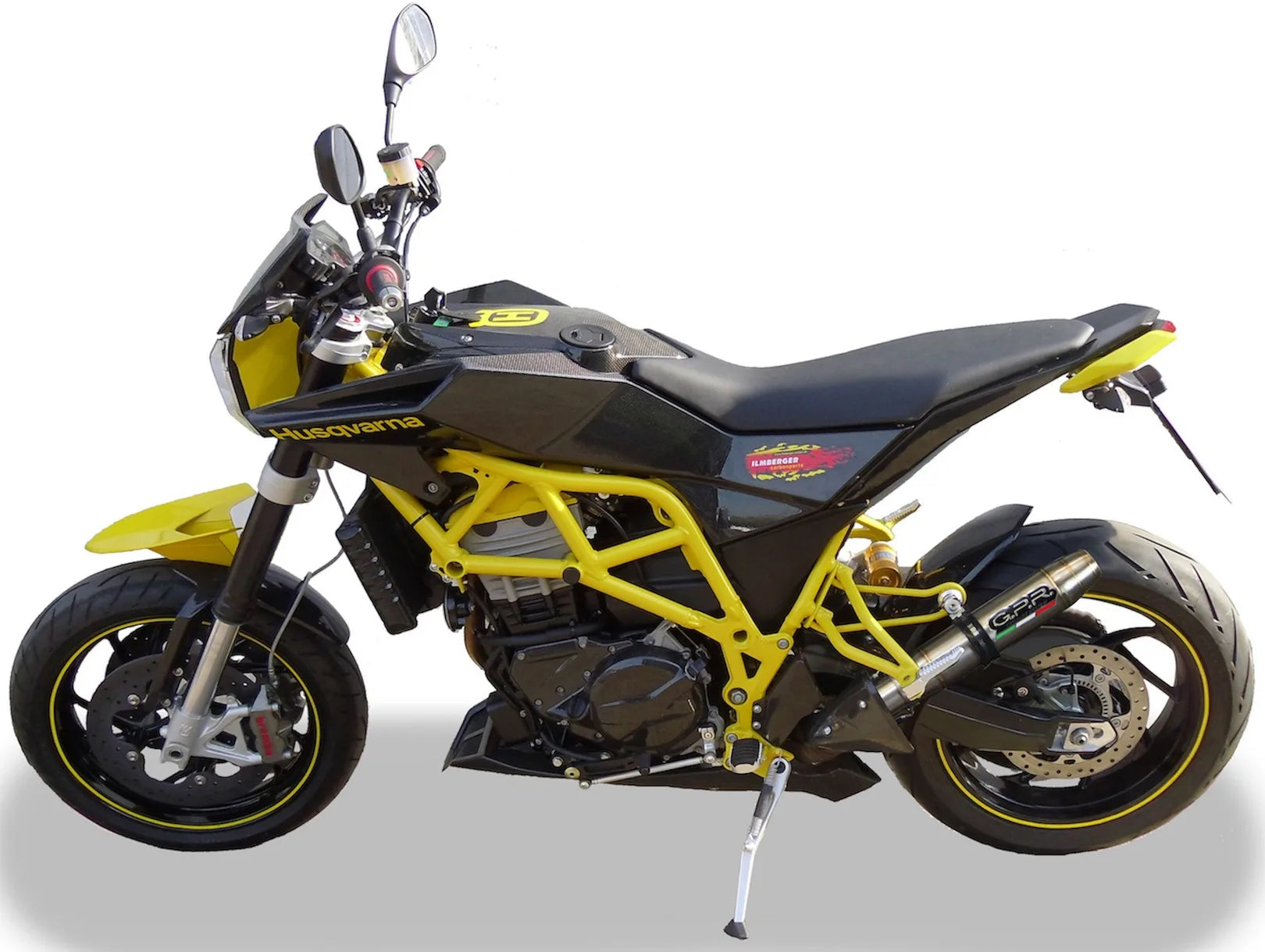 Terminale Di Scarico Senza Omologazione Suono Deeptone Acciaio - Gpr Compatibile Con Husqvarna Nuda 900 - R (2012-2013)