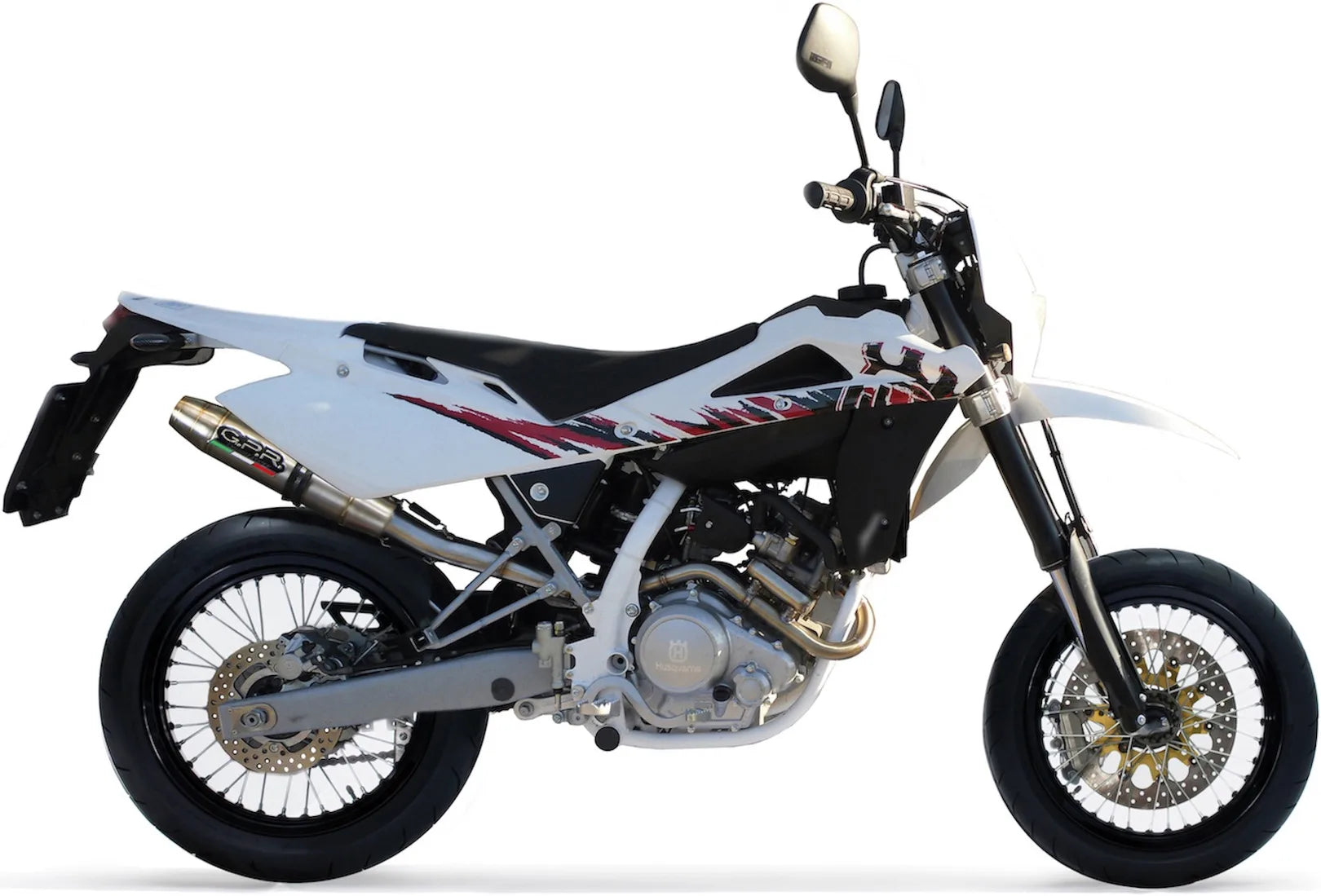 Terminale Di Scarico Con Omologazione Suono Deeptone Acciaio - Gpr Compatibile Con Husqvarna Smr 125 4T (2011-2013)