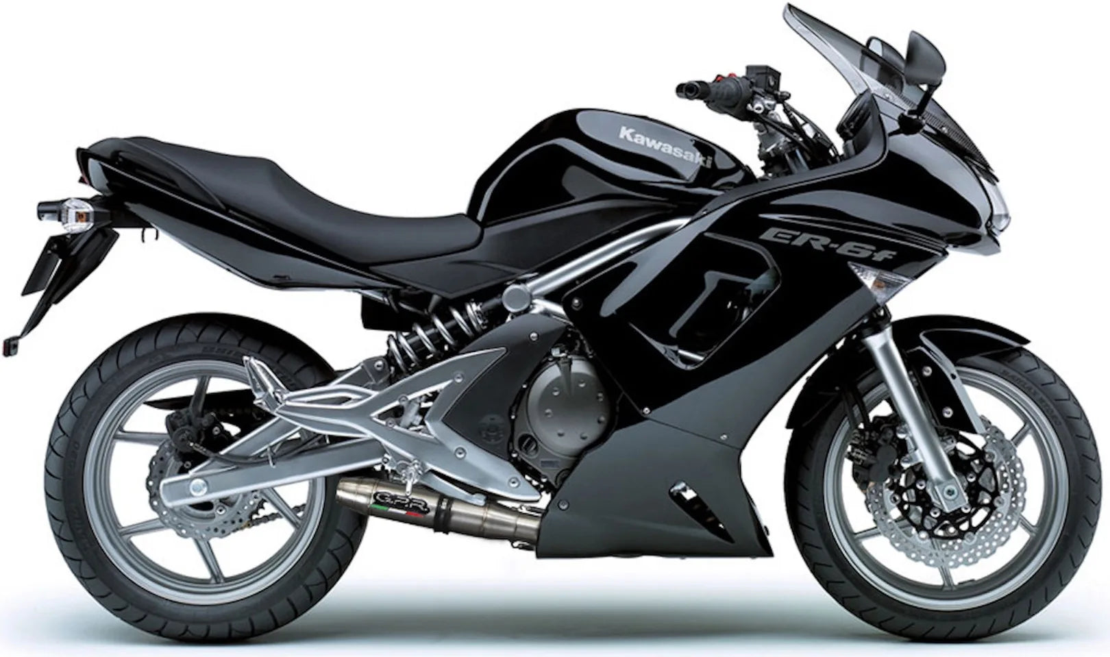 Impianto Di Scarico Completo Catalizzato E Con Omologazione Suono Deeptone Acciaio - Gpr Compatibile Con Kawasaki Er-6 N (2012-2016)
