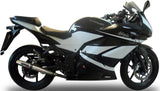 Terminale Di Scarico Senza Omologazione Suono Deeptone Acciaio - Gpr Compatibile Con Kawasaki Ninja 250 R (2007-2014)