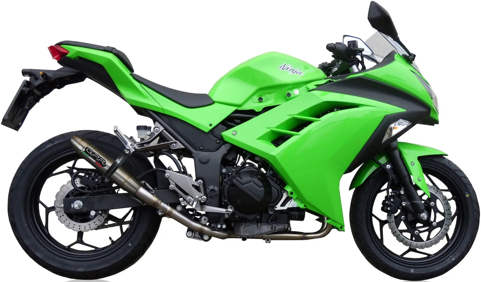 Terminale Di Scarico Con Omologazione Suono Deeptone Acciaio - Gpr Compatibile Con Kawasaki Ninja 300 R (2012-2017)