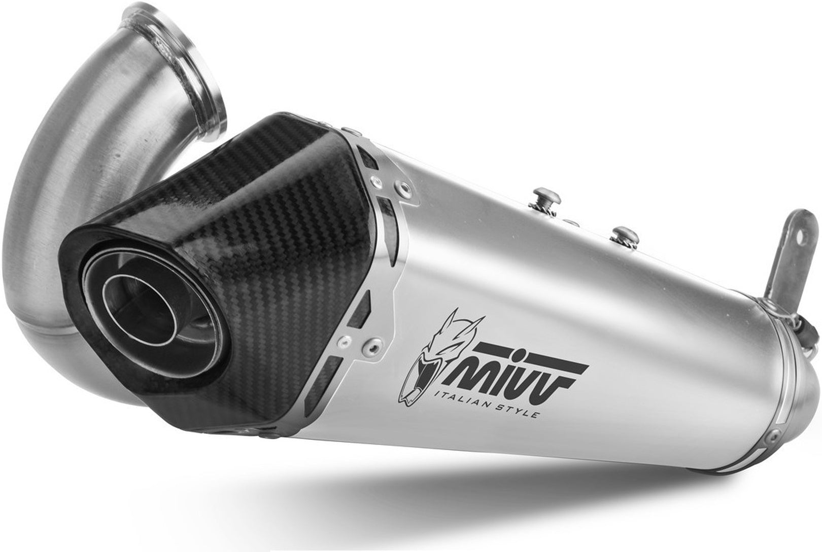 Non-Catalytic Exhaust Tip With Sound Certification Delta Race Steel Black Carbon - Mivv Compatible With Ducati Panigale V2 (2020-2024)