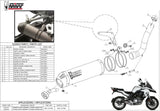 Terminale Di Scarico Con Omologazione Suono Oval Carbonio Carbonio - Mivv Compatibile Con Benelli Trk 502 (2017-2024)