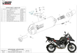 Terminale Di Scarico Con Omologazione Suono Oval Carbonio Carbonio - Mivv Compatibile Con Benelli Trk 502 X (2018-2024)