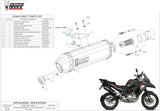 Terminale Di Scarico Con Omologazione Suono Speed Edge Inox Nero Carbonio - Mivv Compatibile Con Benelli Trk 502 X (2018-2024)