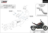 Terminale Di Scarico Non Catalizzato E Con Omologazione Suono Double Gun Inox Nero - Mivv Compatibile Con Benelli 502 C (2019-2024)