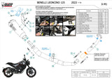 Impianto Di Scarico Completo Non Catalizzato E Senza Omologazione Suono X-M1 Inox Nero - Mivv Compatibile Con Benelli Leoncino 125 (2022-2024)