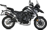 Terminale Di Scarico Con Omologazione Suono Oval Carbonio Carbonio - Mivv Compatibile Con Benelli Trk 702 - X (2023-2024)