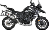 Terminale Di Scarico Con Omologazione Suono Oval Inox Carbonio - Mivv Compatibile Con Benelli Trk 702 - X (2023-2024)