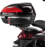Monolock Black Tech Top Case - 30 Lt Technopolymer - Givi Compatible With Piaggio Beverly 400 (2004)