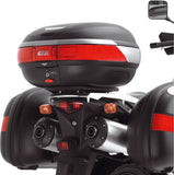 Monokey Maxia 5 Silver Top Case - 58 Lt Maxia 5 Technopolymer - Givi Compatible With Kawasaki Klv 1000 (2004-2010)