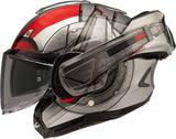 Flip-Up Motorcycle Helmet Hjc F100 Advanced Fiberglass Composite Mc1 Antman Marvel Size 08 M