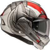 Flip-Up Motorcycle Helmet Hjc F100 Advanced Fiberglass Composite Mc1 Antman Marvel Size 08 M