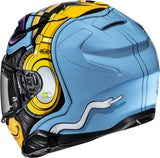 Casco Integrale Per Moto Hjc F71 Advanced Fiberglass Mc23 Monkey Dj Taglia 06 Xs