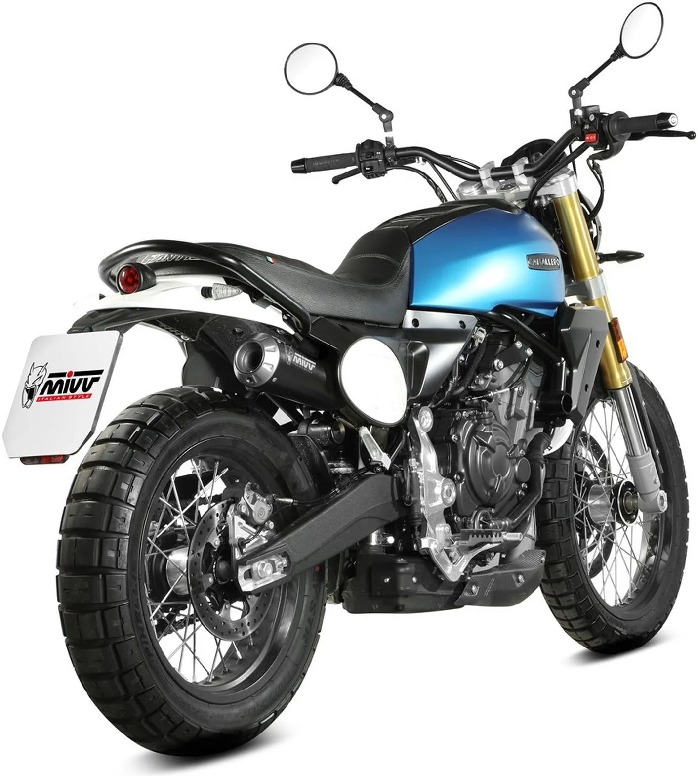 Terminale Di Scarico Con Omologazione Suono X-M1 Inox Nero - Mivv Compatibile Con Fantic Motor Caballero 700 (2024)