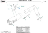 Terminale Di Scarico Con Omologazione Suono X-M1 Inox Nero - Mivv Compatibile Con Fantic Motor Caballero 700 (2024)