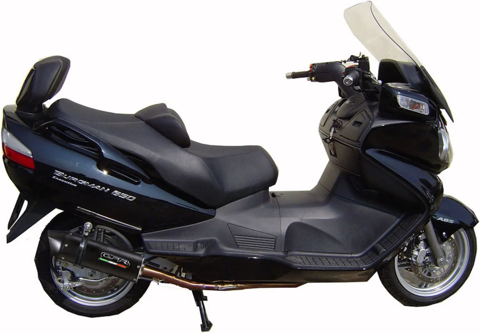 Impianto Di Scarico Completo Catalizzato E Con Omologazione Suono Furore Alluminio Nero - Gpr Compatibile Con Suzuki An 650 Burgman (2002-2012)