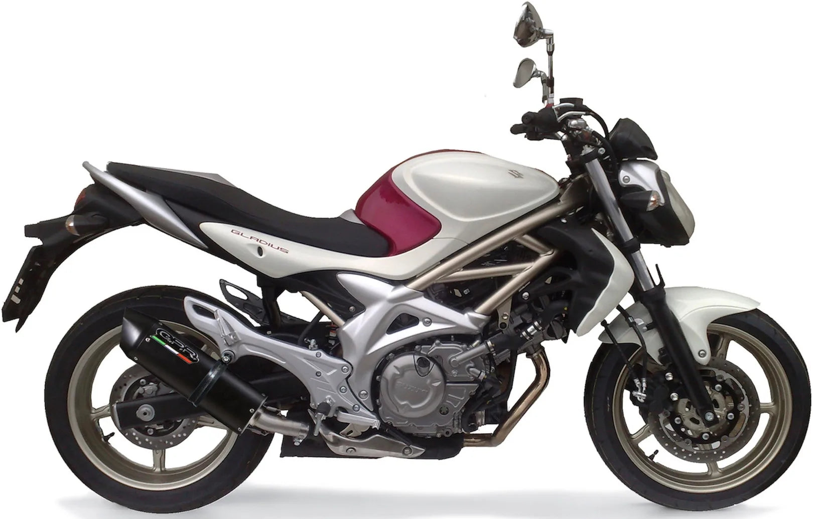 Terminale Di Scarico Con Omologazione Suono Furore Alluminio Nero - Gpr Compatibile Con Suzuki Gladius 650 (2008-2015)