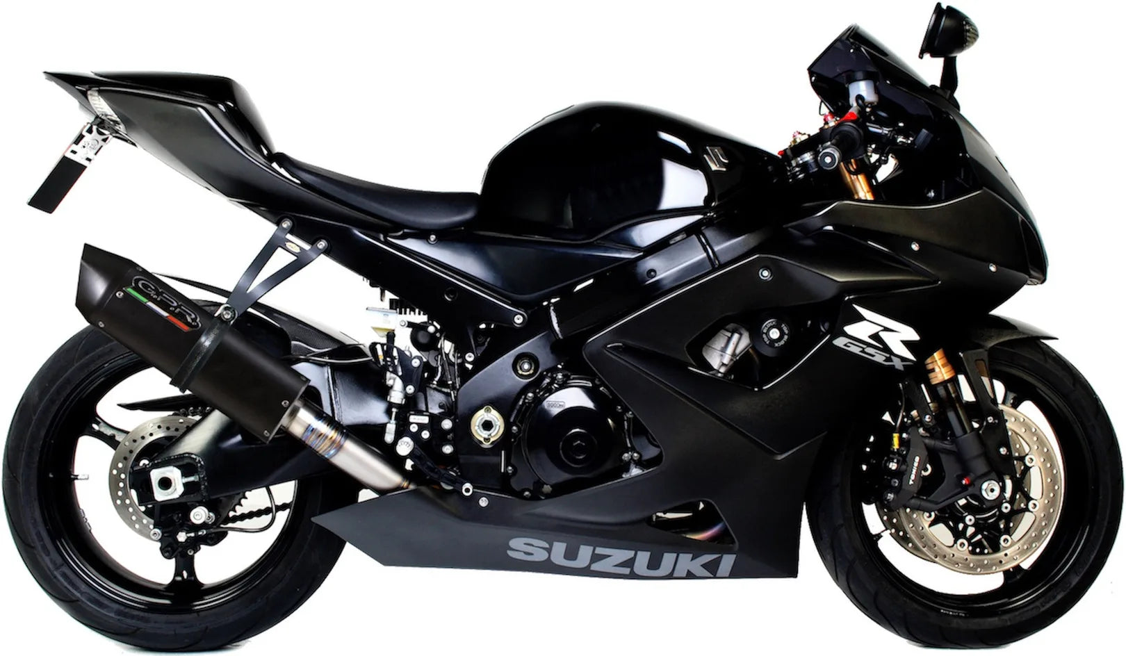 Terminale Di Scarico Con Omologazione Suono Furore Alluminio Nero - Gpr Compatibile Con Suzuki Gsx-R 1000 K5 (2005-2006)