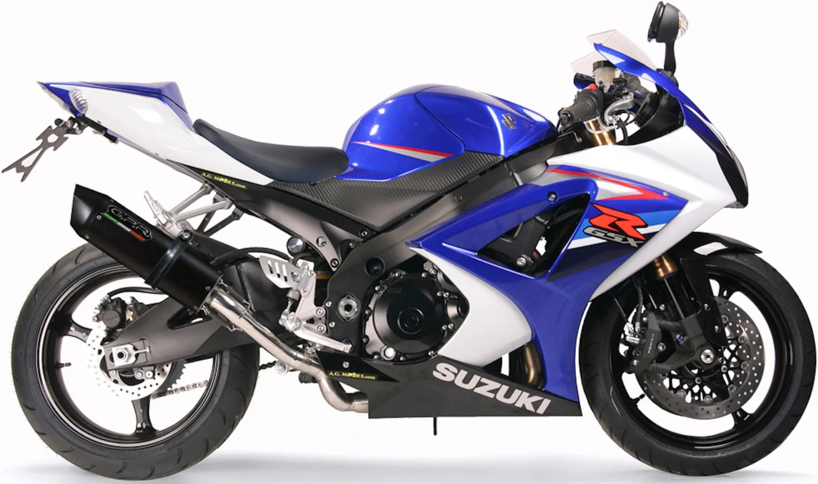 Terminale Di Scarico Con Omologazione Suono Furore Alluminio Nero - Gpr Compatibile Con Suzuki Gsx-R 1000 K7 (2007-2008)