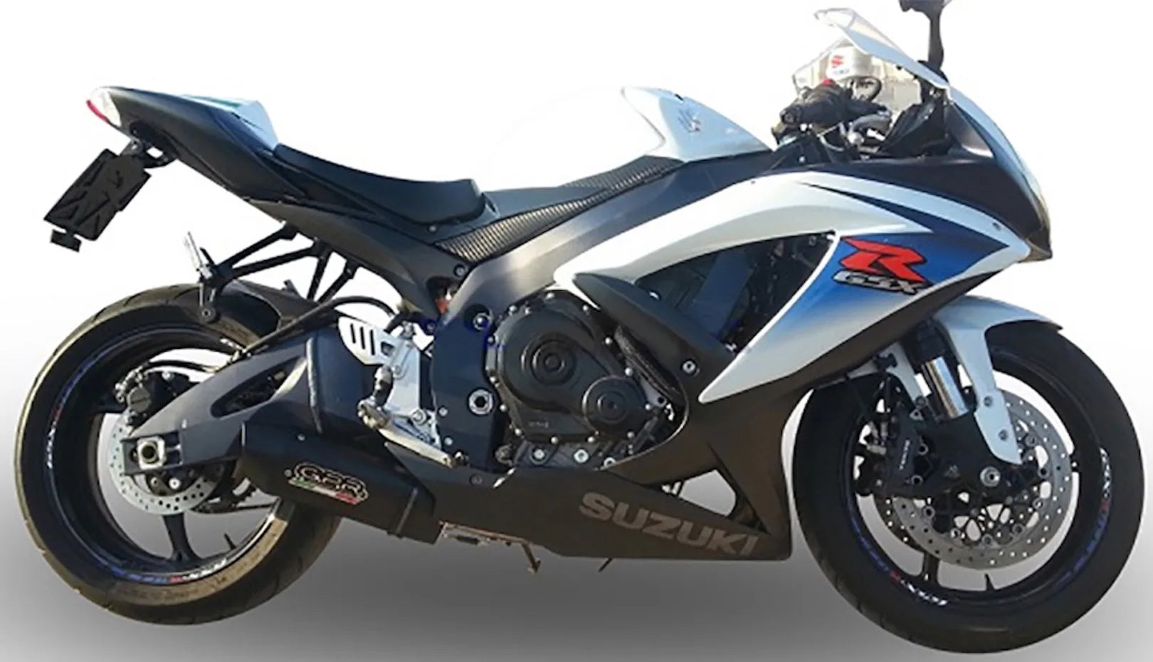 Terminale Di Scarico Con Omologazione Suono Furore Alluminio Nero - Gpr Compatibile Con Suzuki Gsx-R 600 K6 (2006-2007)