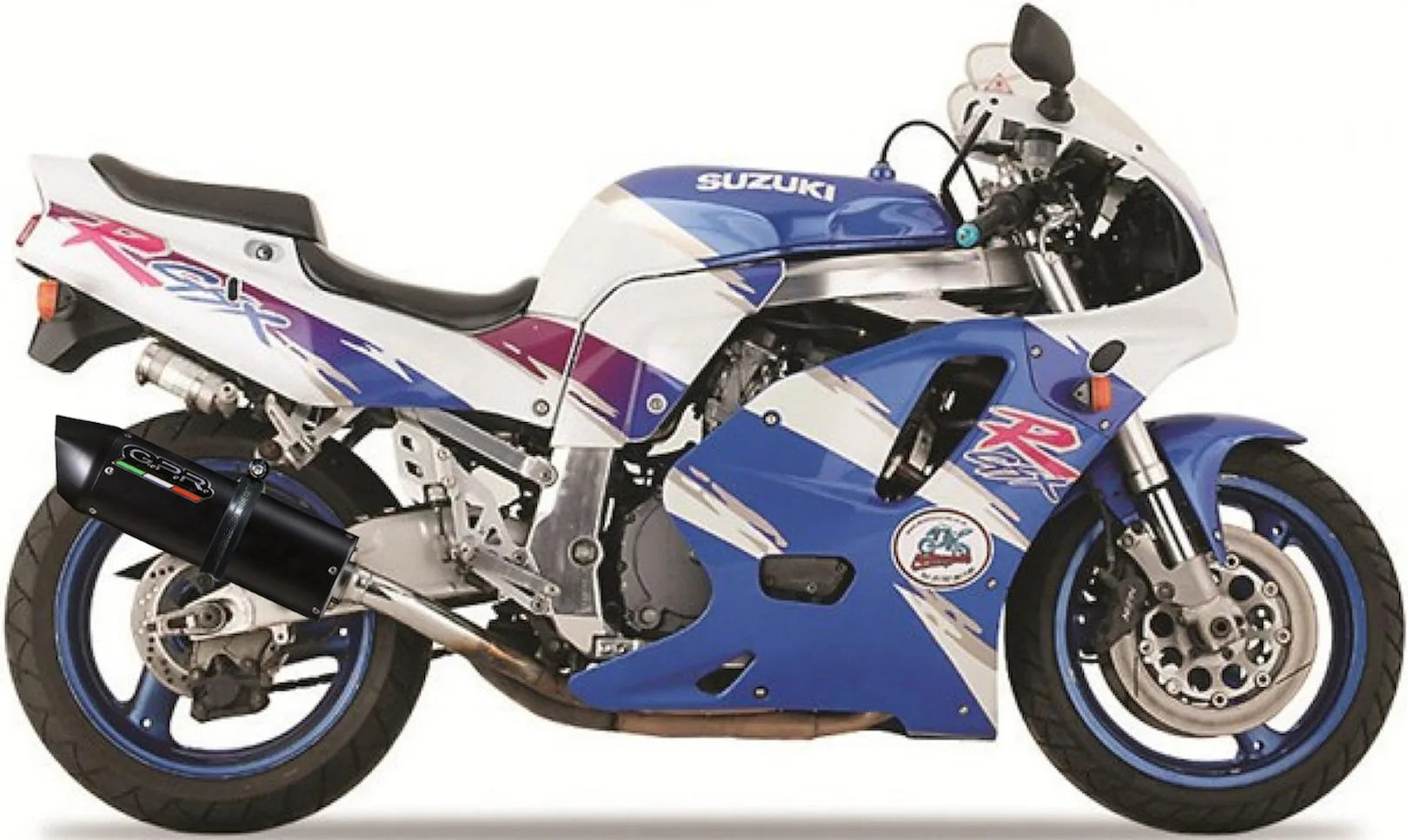 Terminale Di Scarico Con Omologazione Suono Furore Alluminio Nero - Gpr Compatibile Con Suzuki Gsx-R 750 (1992-1995)