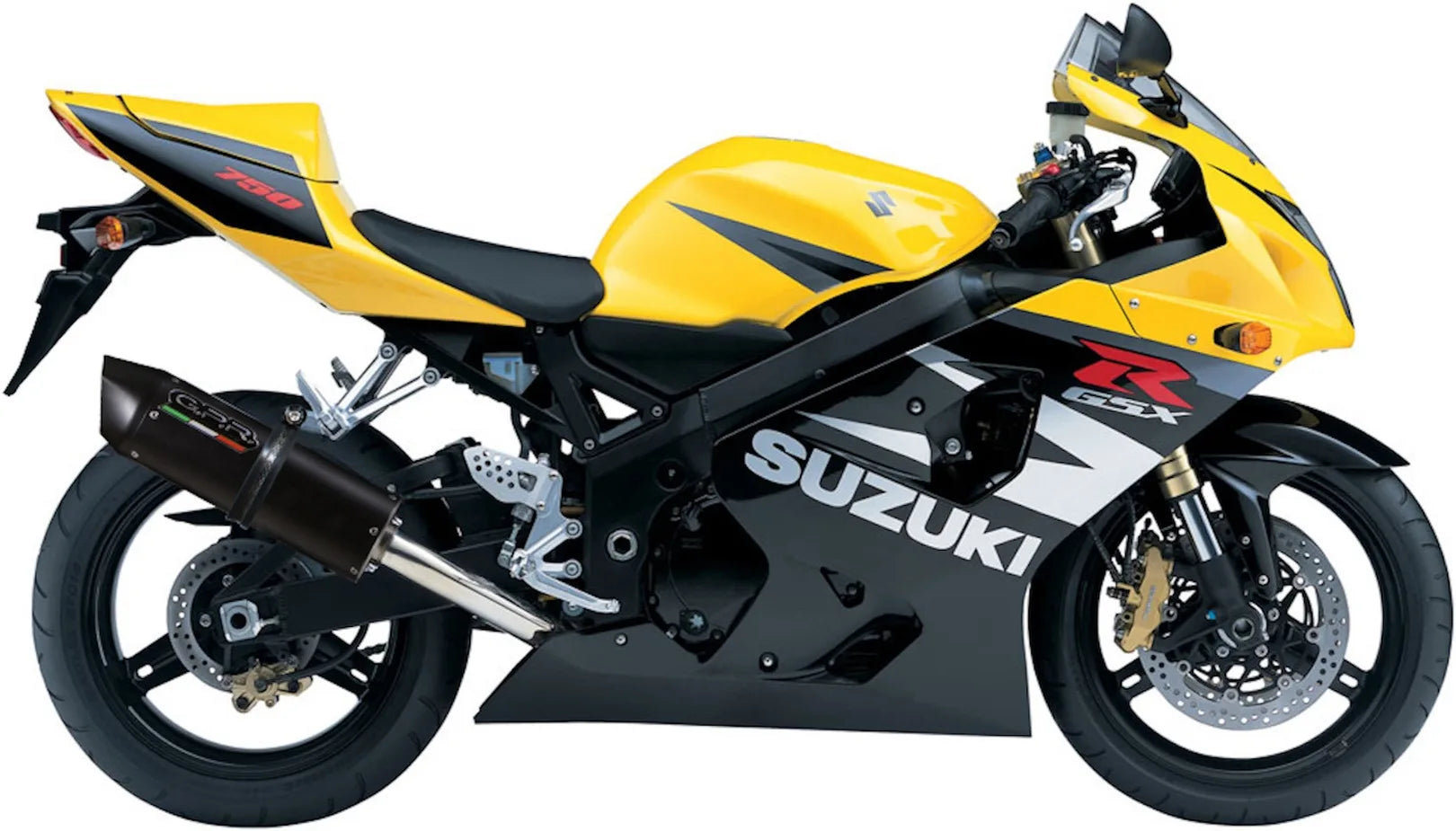 Terminale Di Scarico Catalizzato E Con Omologazione Suono Furore Alluminio Nero - Gpr Compatibile Con Suzuki Gsx-R 750 Srad (2004-2005)