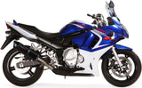 Terminale Di Scarico Con Omologazione Suono Furore Alluminio Nero - Gpr Compatibile Con Suzuki Gsx 650 F Ie (2008-2014)