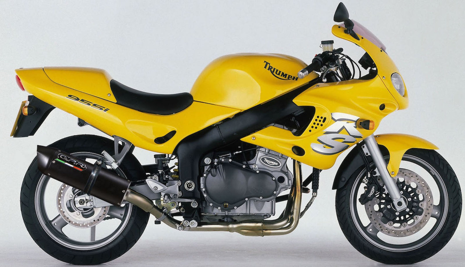 Exhaust Tip With Noise Certification Furore Aluminium Black - Gpr Compatible With Triumph Sprint Rs 955 (1998-2002)