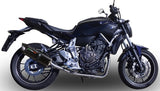 Impianto Di Scarico Completo Non Catalizzato E Con Omologazione Suono Furore Alluminio Nero - Gpr Compatibile Con Yamaha Mt-07 (2014-2016)